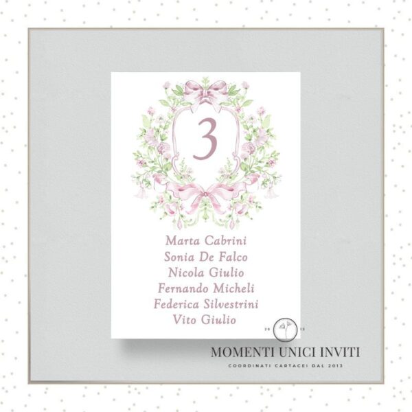momenti unici inviti soffio delicato bimba card tableau 13x18 cm