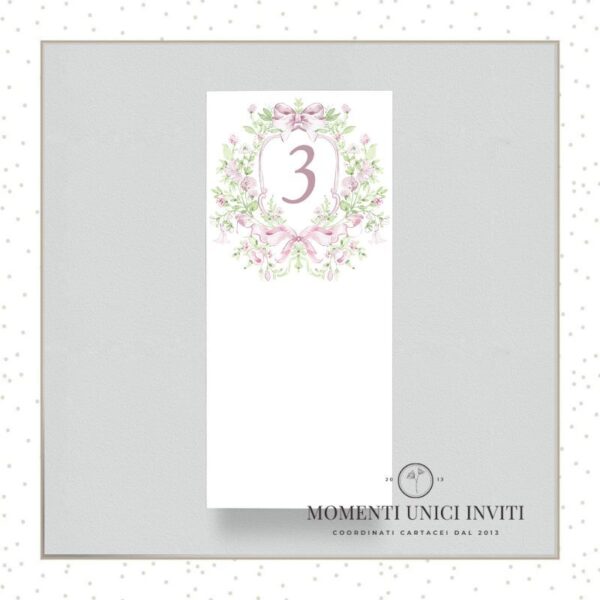 momenti unici inviti soffio delicato bimba card tableau 9x20 cm