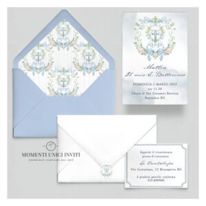 Promo Suite Inviti 5 pezzi mod. Acquerello Bimbo