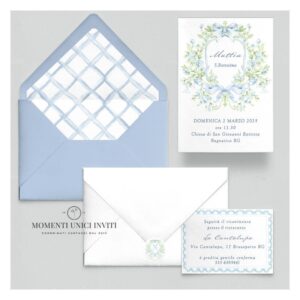 momenti unici inviti suite partecipazioni 5 pezzi linea grafica bimbi soffio delicato bimbo