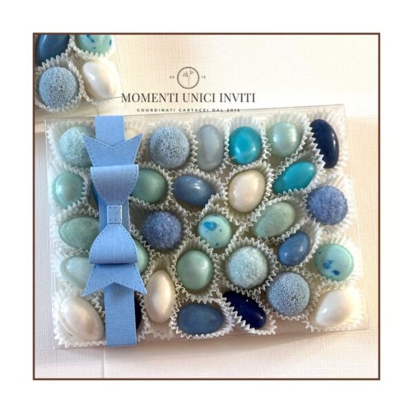 momenti unici inviti - box degustazione 31 confetti con fiocco 3D