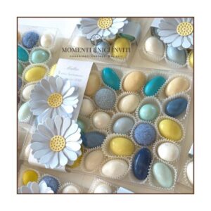momenti unici inviti - box degustazione 31 confetti con margherita 3D