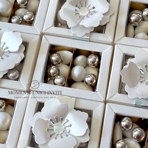 momenti unici inviti - box degustazione confetti nozze d'argento 25° anniversario di matrimonio