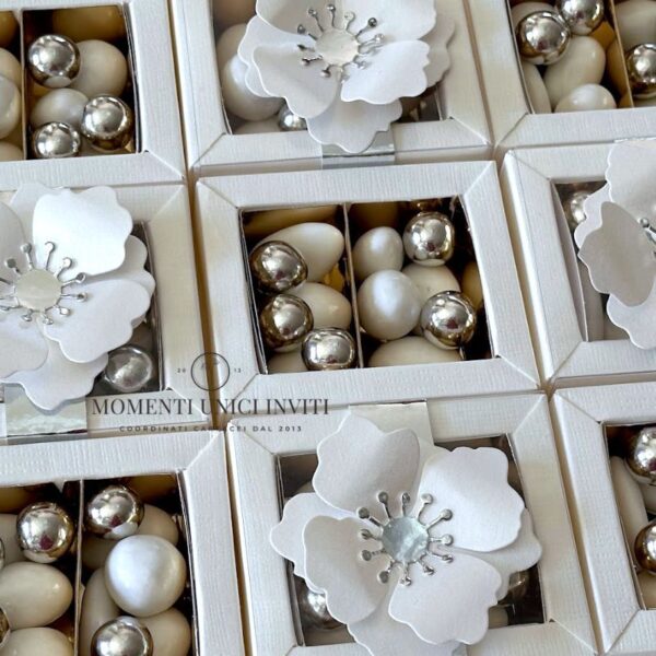 momenti unici inviti - box degustazione confetti nozze d'argento 25° anniversario di matrimonio