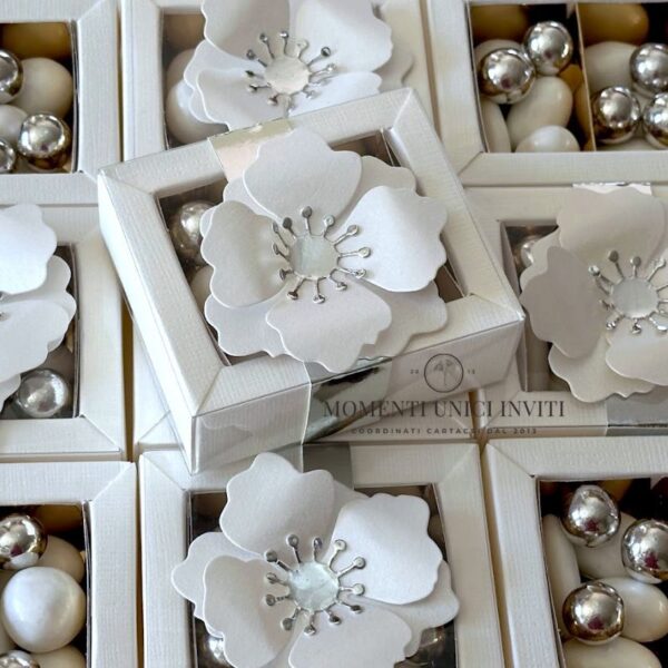 momenti unici inviti - box degustazione confetti nozze d'argento 25° anniversario di matrimonio