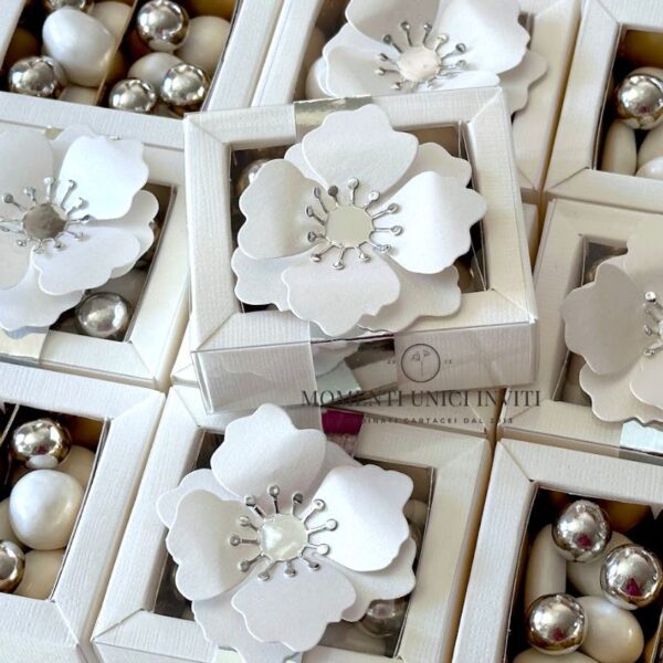 momenti unici inviti - box degustazione confetti nozze d'argento 25° anniversario di matrimonio