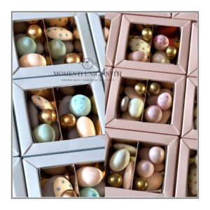 momenti unici inviti promo box 2 scomparti celeste e rosa con confetti