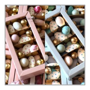 momenti unici inviti promo box 4 scomparti celeste e rosa con confetti